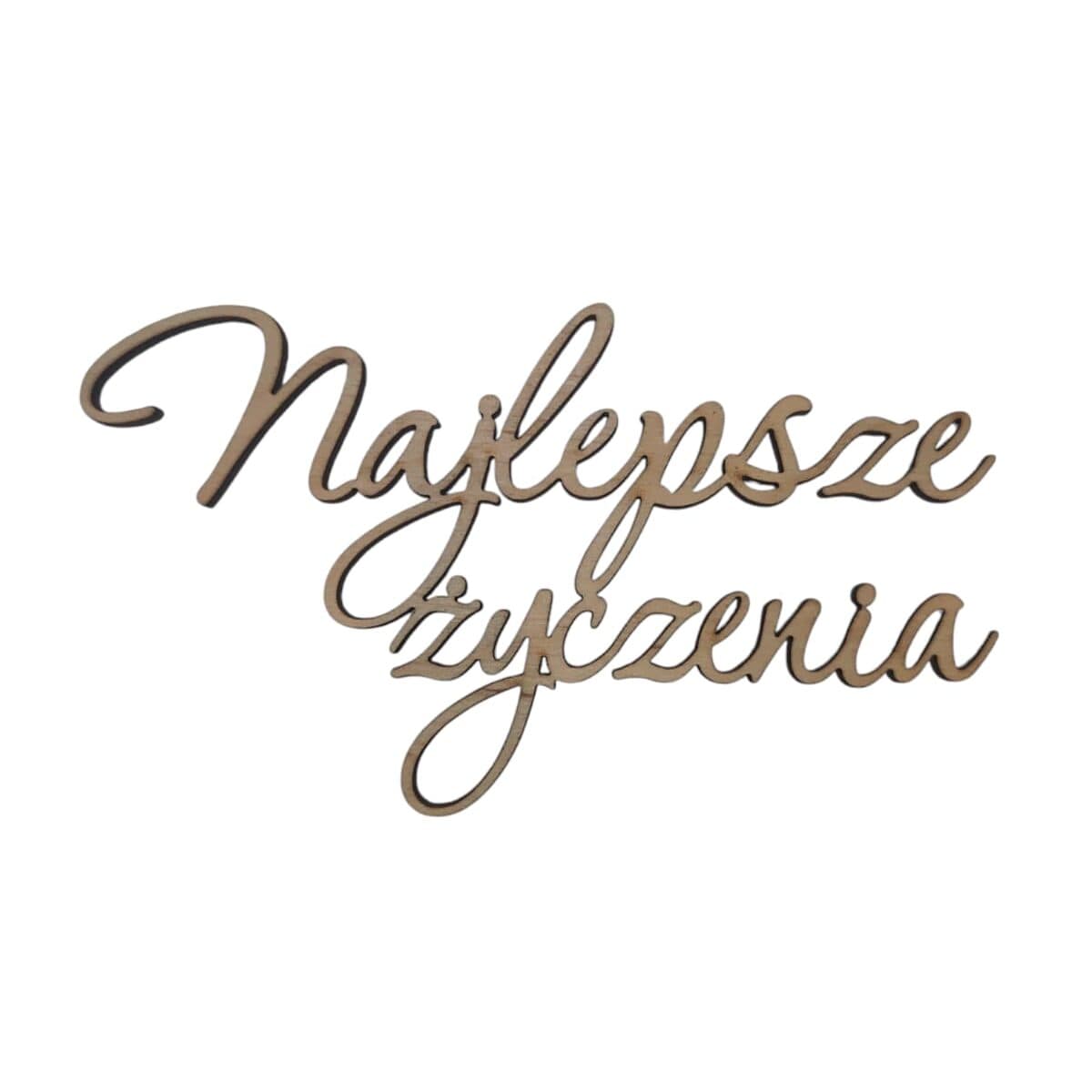 Topper napis Najlepsze życzenia