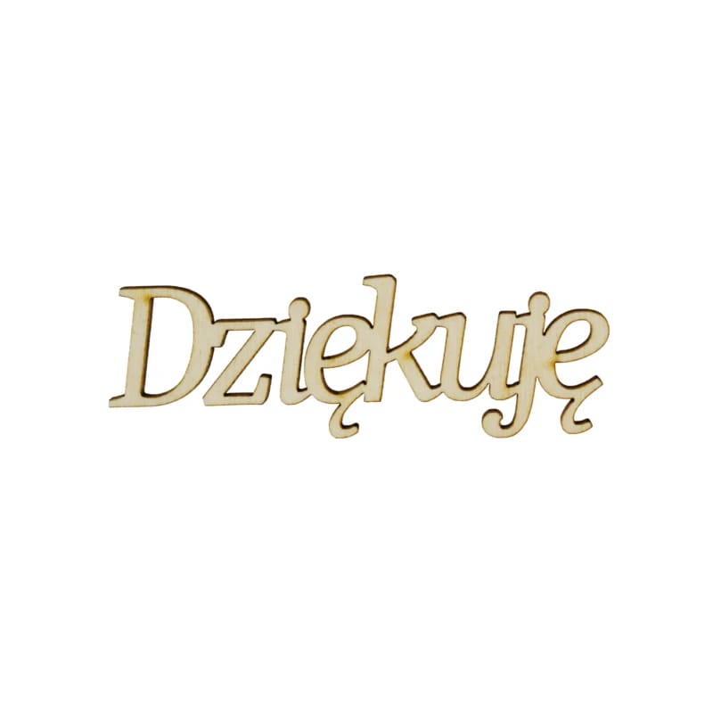 Topper napis Dziękuję