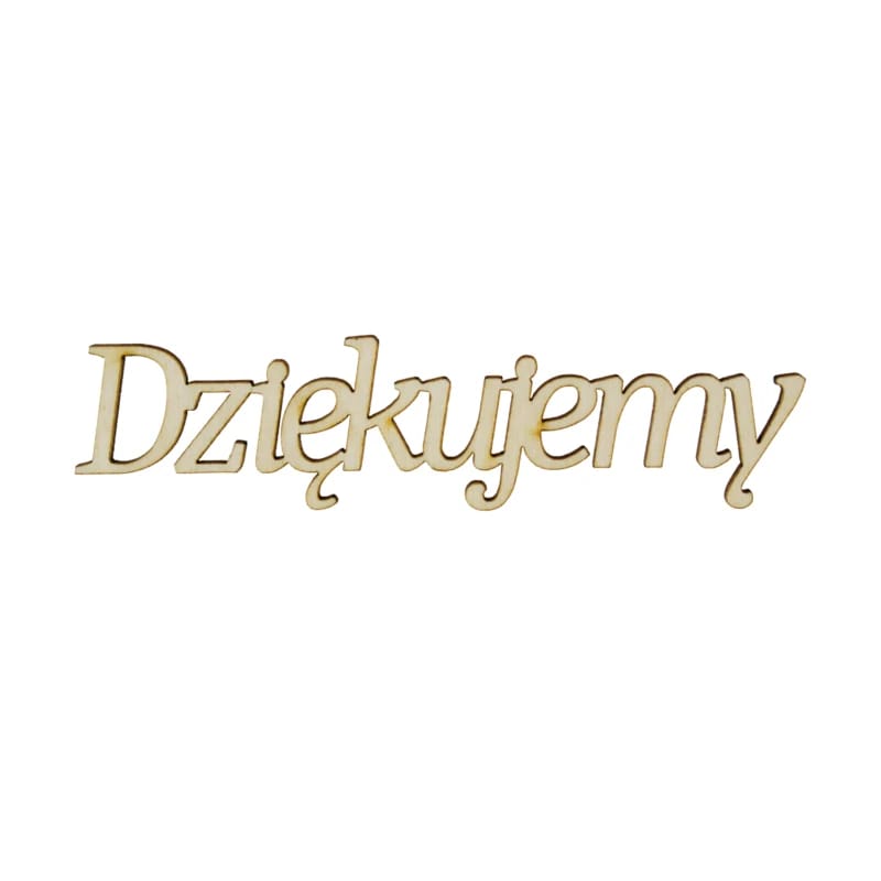 Topper napis Dziękujemy