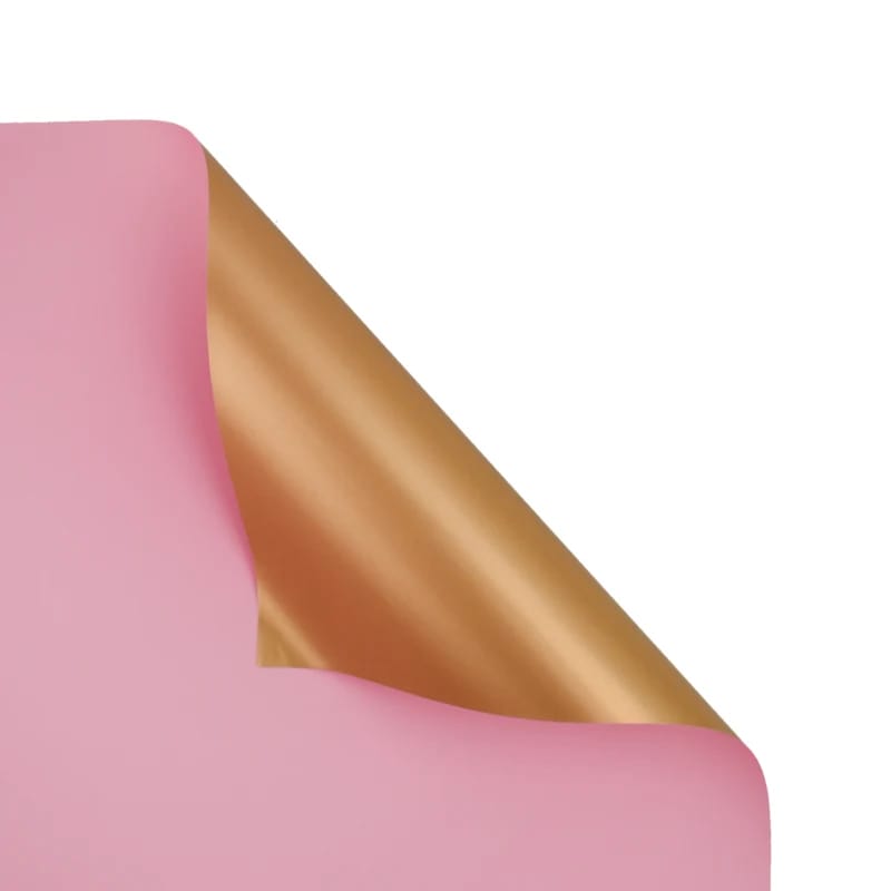 Folia florystyczna złoty/różowy 58cm/8mb FF-ZR11