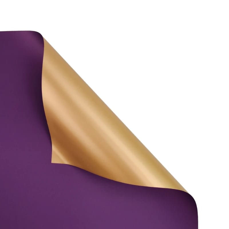 Folia florystyczna złoty/purpurowy 58cm/8mb FF-ZR12