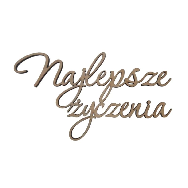 Topper napis Najlepsze życzenia