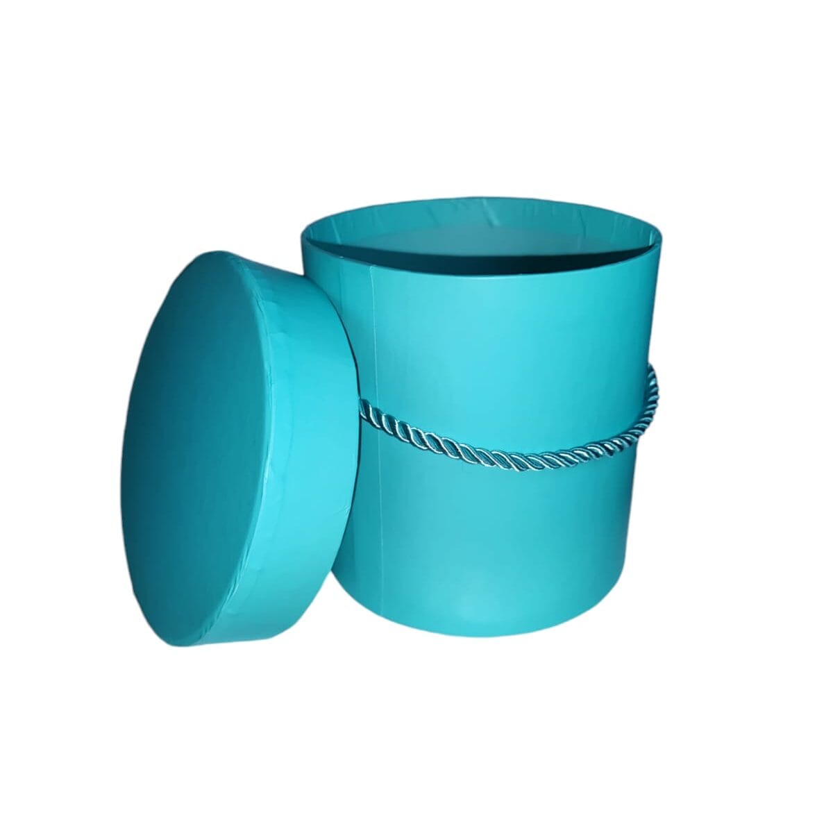 Pudełko turkusowe okrągłe – Rozmiar M