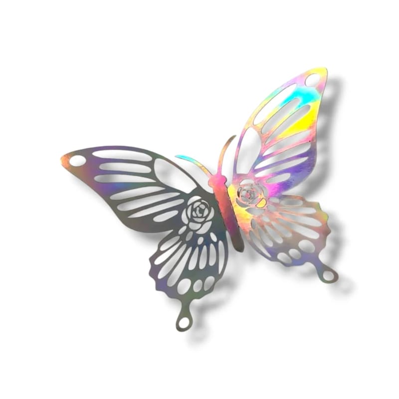 Motylek dekoracyjny | HOLO | 12 szt
