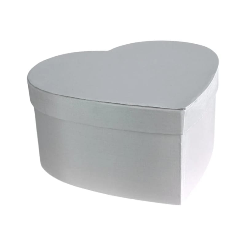 Pudełko serce | MATERIAŁ | BIAŁY | S