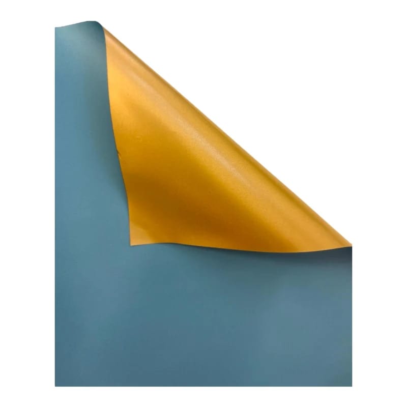Folia florystyczna złoty/niebieski 58cm/8mb FF-ZR16
