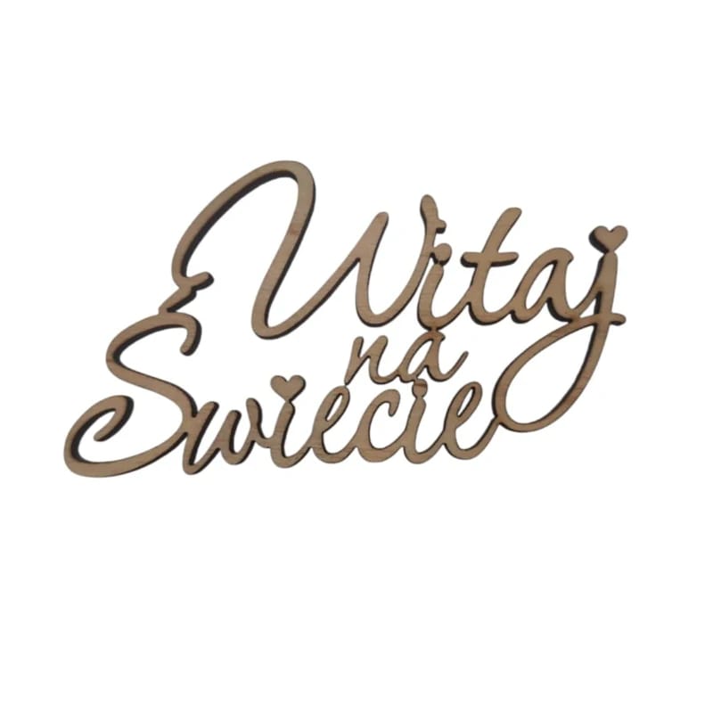 Topper napis Witaj na świecie