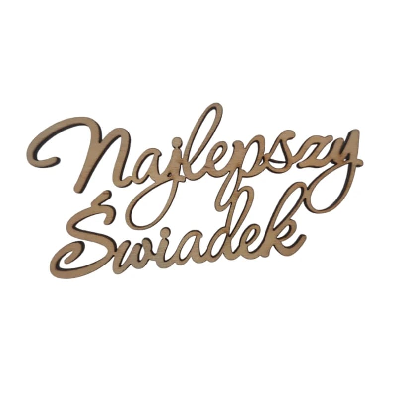 Topper napis Najlepszy Świadek
