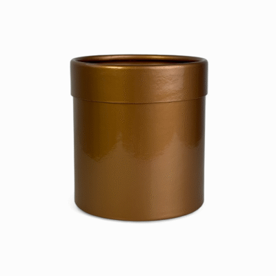 Pudełko okrągłe błyszczące | MIEDZIANE | S