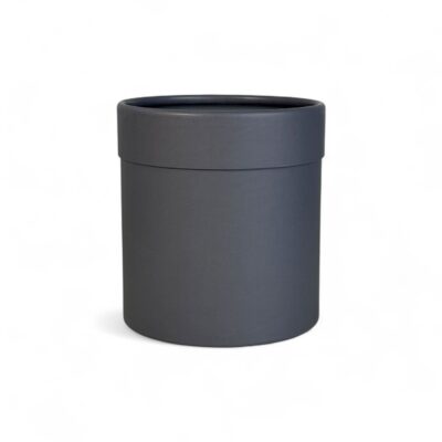 Pudełko okrągłe matowe | CIEMNO SZARE | S