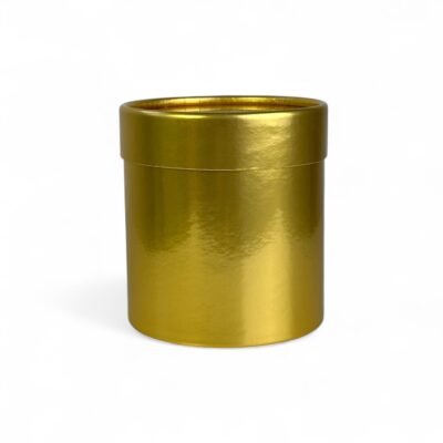 Pudełko okrągłe błyszczące | ZŁOTE | S