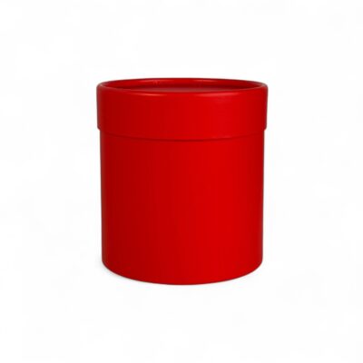 Pudełko okrągłe matowe | CZERWONE | S